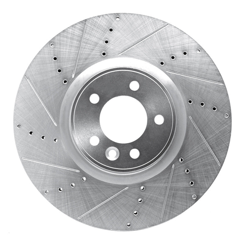 R1 Concepts R1 10-17 Land Rover Range Rover Front Left Drilled & Slotted Silver Brake Rotor