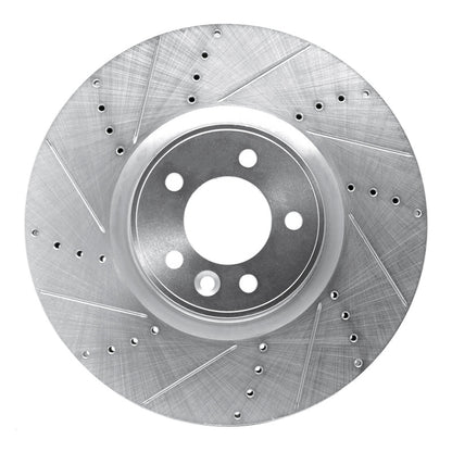 R1 Concepts R1 10-17 Land Rover Range Rover Front Left Drilled & Slotted Silver Brake Rotor