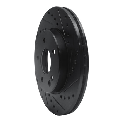 R1 Concepts R1 94-97 Mercedes-Benz C280 Front Right Drilled & Slotted Black Brake Rotor