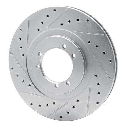 R1 Concepts R1 96-06 Hummer H1 Front Left Rear Left Drilled & Slotted Silver Brake Rotor