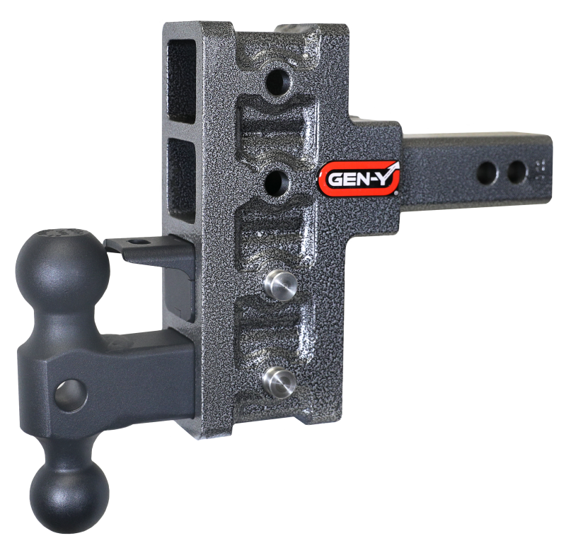 GEN-Y Hitch Gen-Y Mega Duty 2in Shank 5in Offset Drop 1.5K TW 10K Hitch w/GH-031 Dual-Ball/GH-032 Pintle Lock