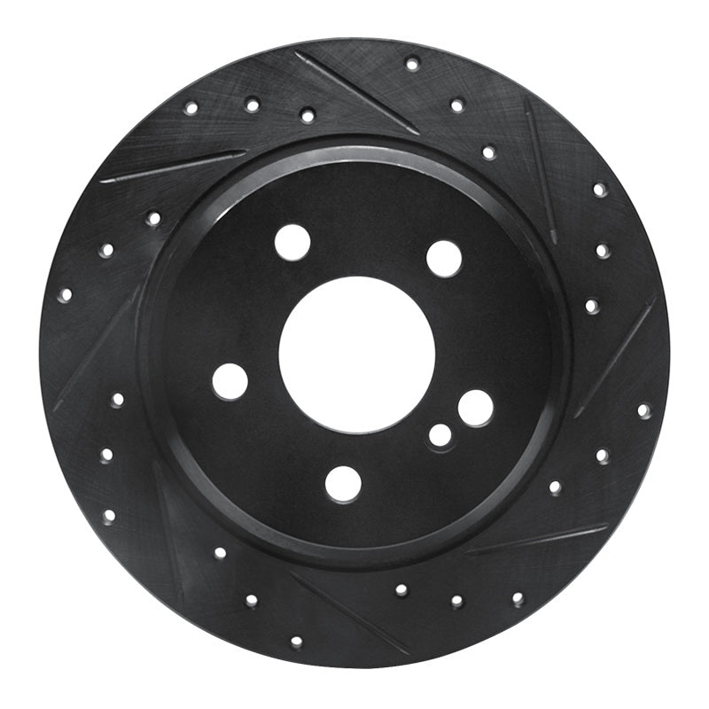 R1 Concepts R1 03-16 Mercedes-Benz E280 (Canada) Rear Right Drilled & Slotted Black Brake Rotor