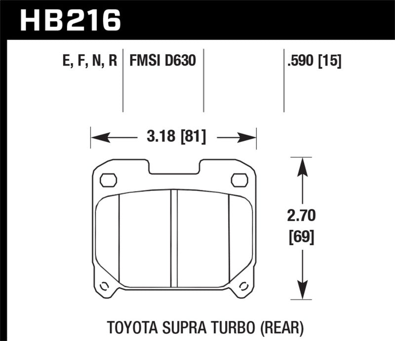 Hawk Performance Hawk 93-98 Toyota Supra TT HPS Street Rear Brake Pads
