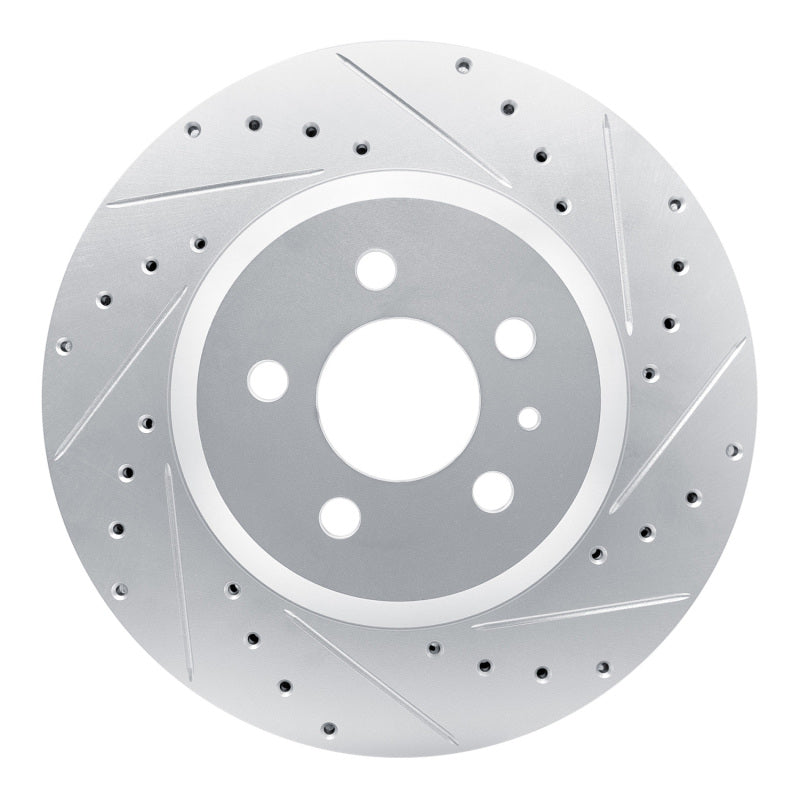 R1 Concepts R1 17-25 Tesla Model 3 Front Right Drilled & Slotted Silver Brake Rotor