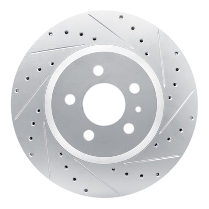 R1 Concepts R1 17-25 Tesla Model 3 Front Right Drilled & Slotted Silver Brake Rotor