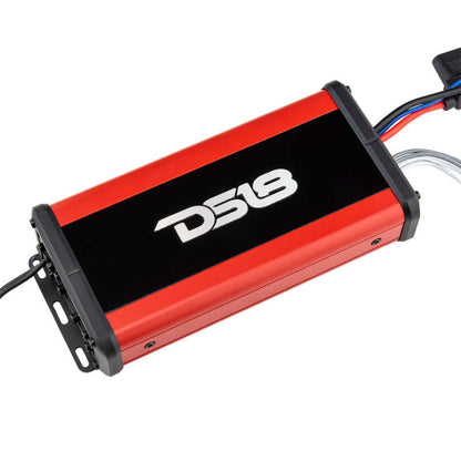 DS18 2-Channel Class-D Amp Full-Range 2x 100 Watts RMS at4 ohm IP67 Waterproof Rating