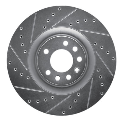 R1 Concepts R1 08-11 Saab 9-3 Front Left Drilled & Slotted Silver Brake Rotor