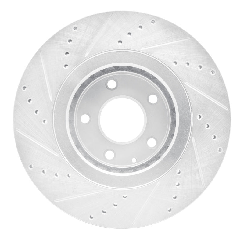 R1 Concepts R1 16-25 Mazda 6 Front Right Drilled & Slotted Silver Brake Rotor