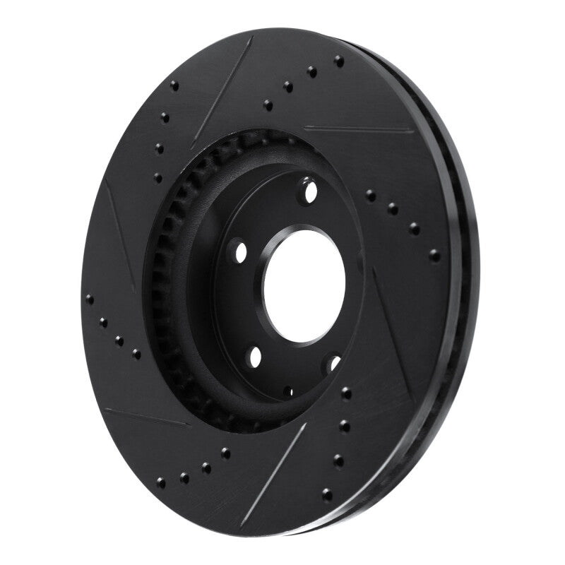 R1 Concepts R1 13-19 Mazda 6 Front Right Drilled & Slotted Black Brake Rotor
