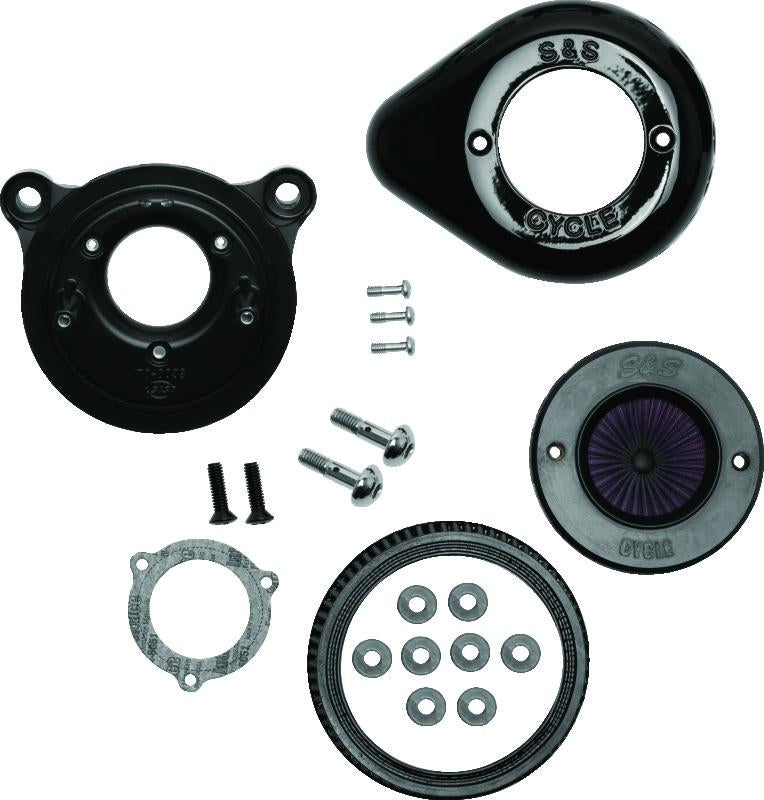 S&S Cycle 01-17 BT Stealth Air Stinger Kit w/ Gloss Black Teardrop