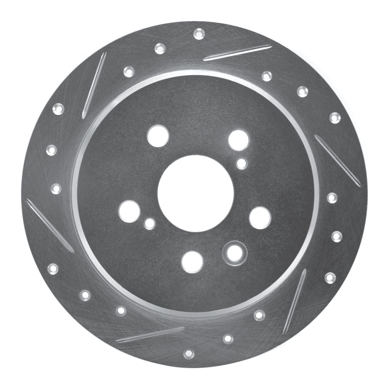R1 Concepts R1 94-95 Toyota Celica Rear Left Drilled & Slotted Silver Brake Rotor