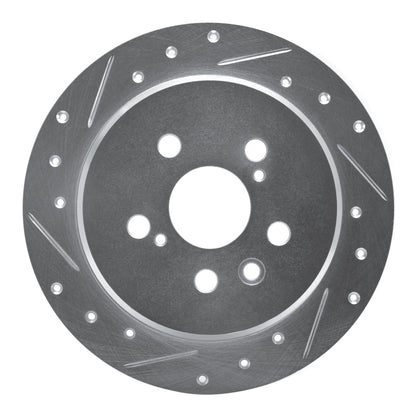 R1 Concepts R1 94-95 Toyota Celica Rear Left Drilled & Slotted Silver Brake Rotor