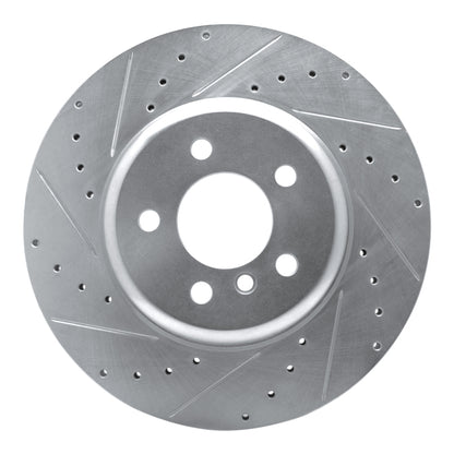 R1 Concepts R1 10-19 BMW 640I xDrive Convertible Rear Left Drilled & Slotted Silver Brake Rotor
