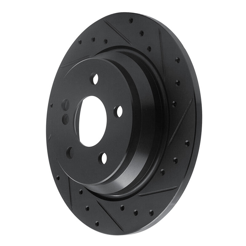 R1 Concepts R1 07-13 Mercedes-Benz S550 Rear Right Drilled & Slotted Black Brake Rotor
