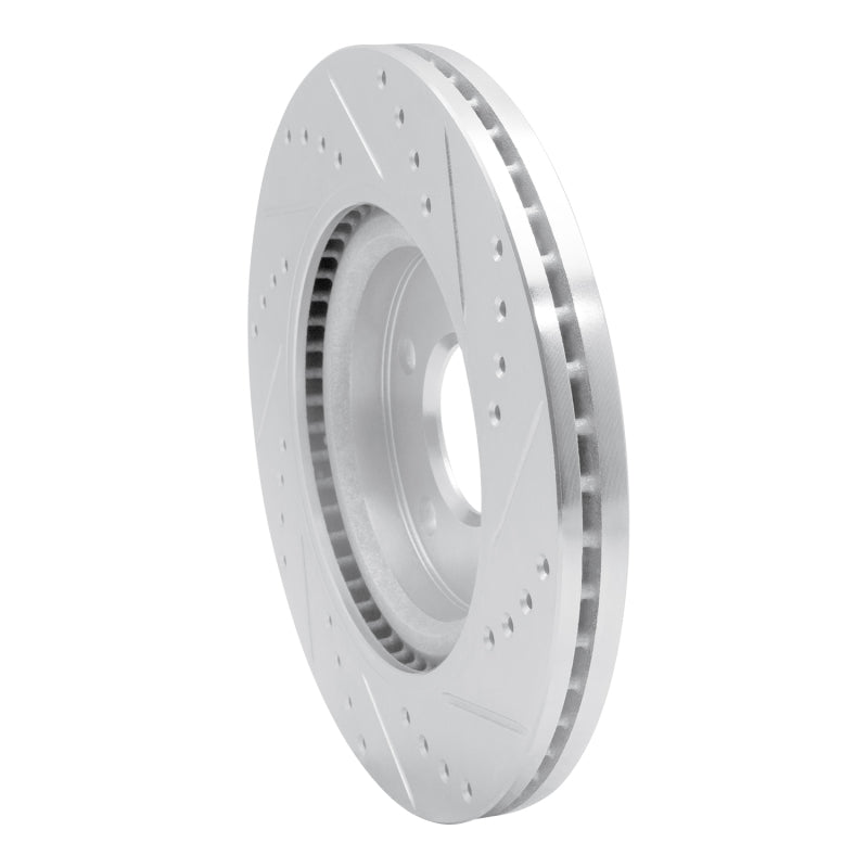 R1 Concepts R1 11-19 Nissan SENTRA Front Left Drilled & Slotted Silver Brake Rotor