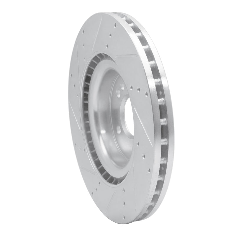 R1 Concepts R1 12-19 Mercedes-Benz GLE400 Front Right Drilled & Slotted Silver Brake Rotor