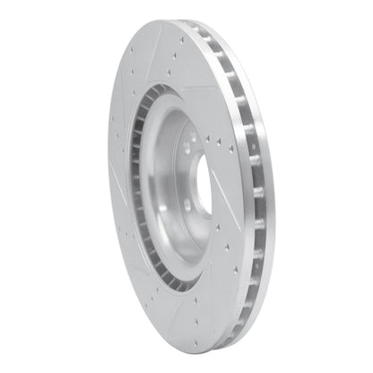 R1 Concepts R1 12-19 Mercedes-Benz GLE400 Front Right Drilled & Slotted Silver Brake Rotor