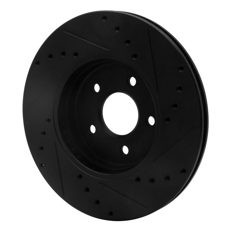 R1 Concepts R1 01-08 Ford Mondeo (Mexico) Front Left Drilled & Slotted Black Brake Rotor