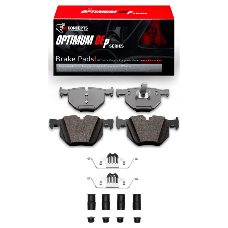 R1 Concepts R1 07-14 BMW X6 Rear Optimum OE Pads & Hardware Kit