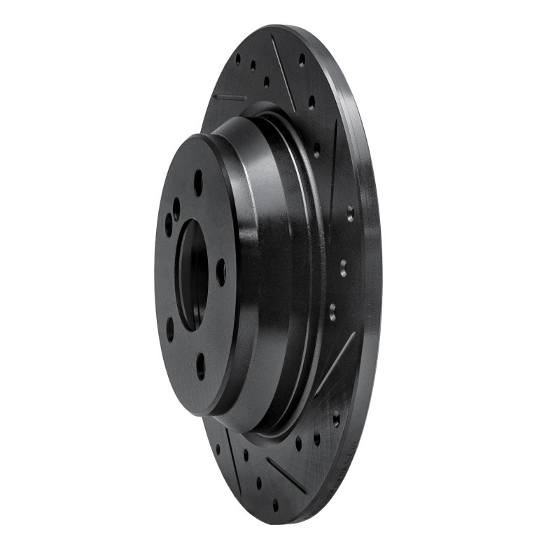 R1 Concepts R1 03-06 Mercedes-Benz CL500 Rear Right Drilled & Slotted Black Brake Rotor