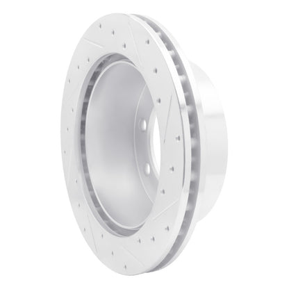 R1 Concepts R1 99-07 Ford E-150 Rear Left Drilled & Slotted Silver Brake Rotor