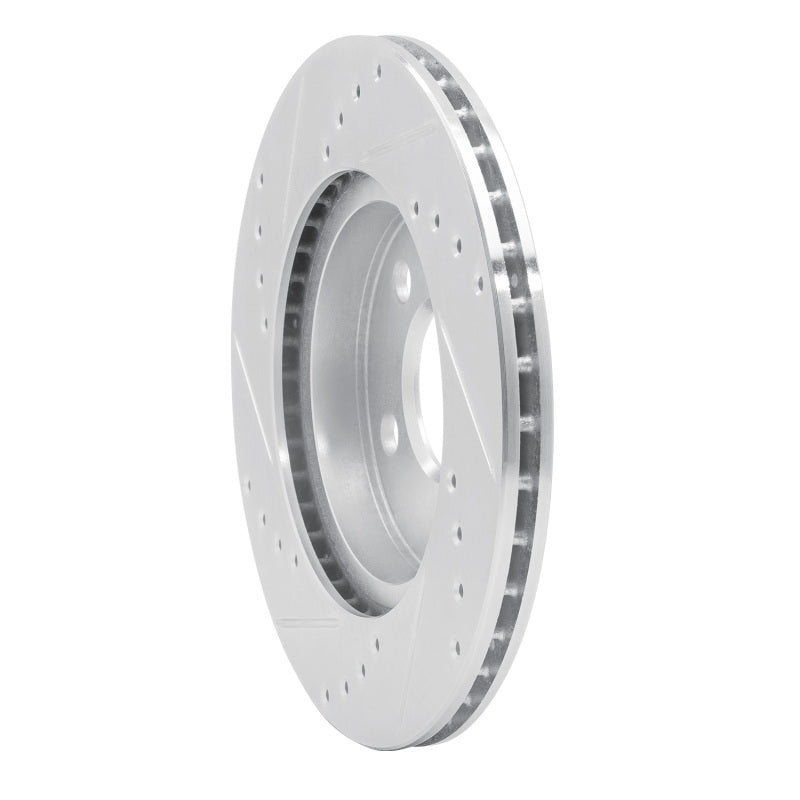 R1 Concepts R1 14-21 BMW i3 Front Right Drilled & Slotted Silver Brake Rotor