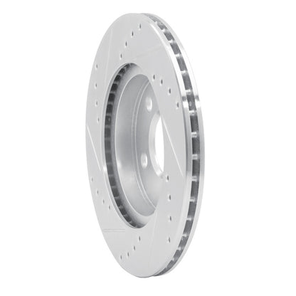 R1 Concepts R1 14-21 BMW i3 Front Right Drilled & Slotted Silver Brake Rotor