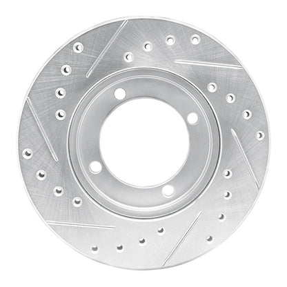R1 Concepts R1 91-92 Dodge COLT Front Right Drilled & Slotted Silver Brake Rotor