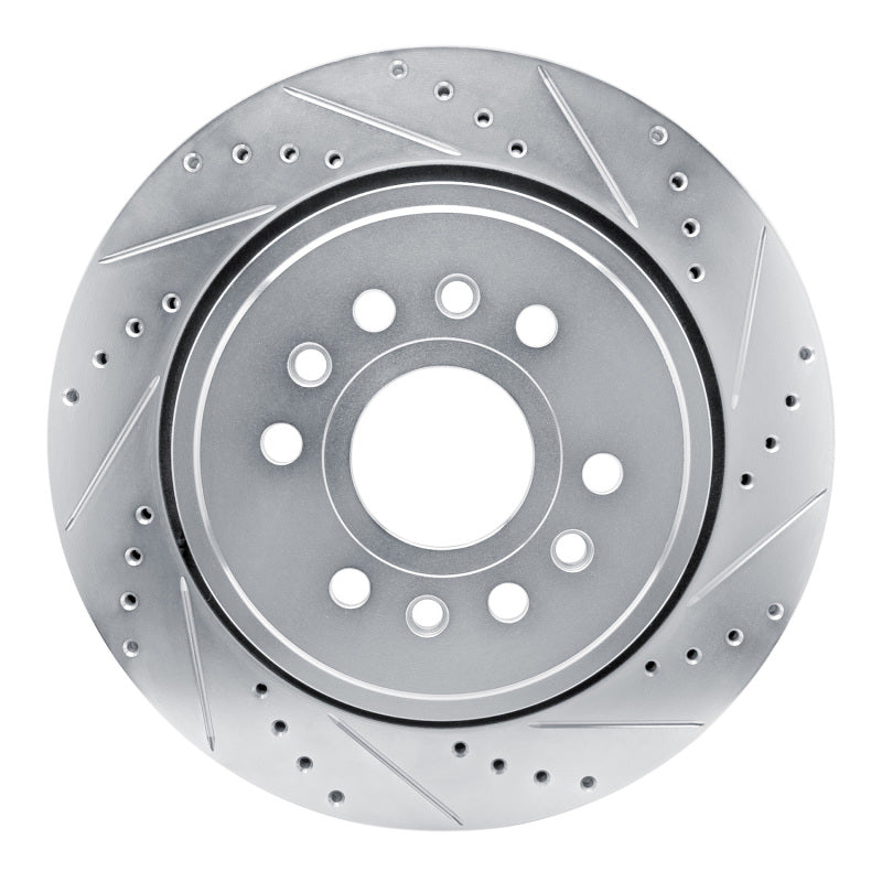 R1 Concepts R1 21-25 Jeep Grand Wagoneer Rear Right Drilled & Slotted Silver Brake Rotor