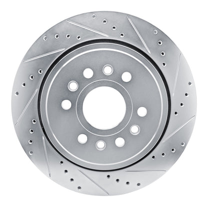 R1 Concepts R1 21-25 Jeep Grand Wagoneer Rear Right Drilled & Slotted Silver Brake Rotor