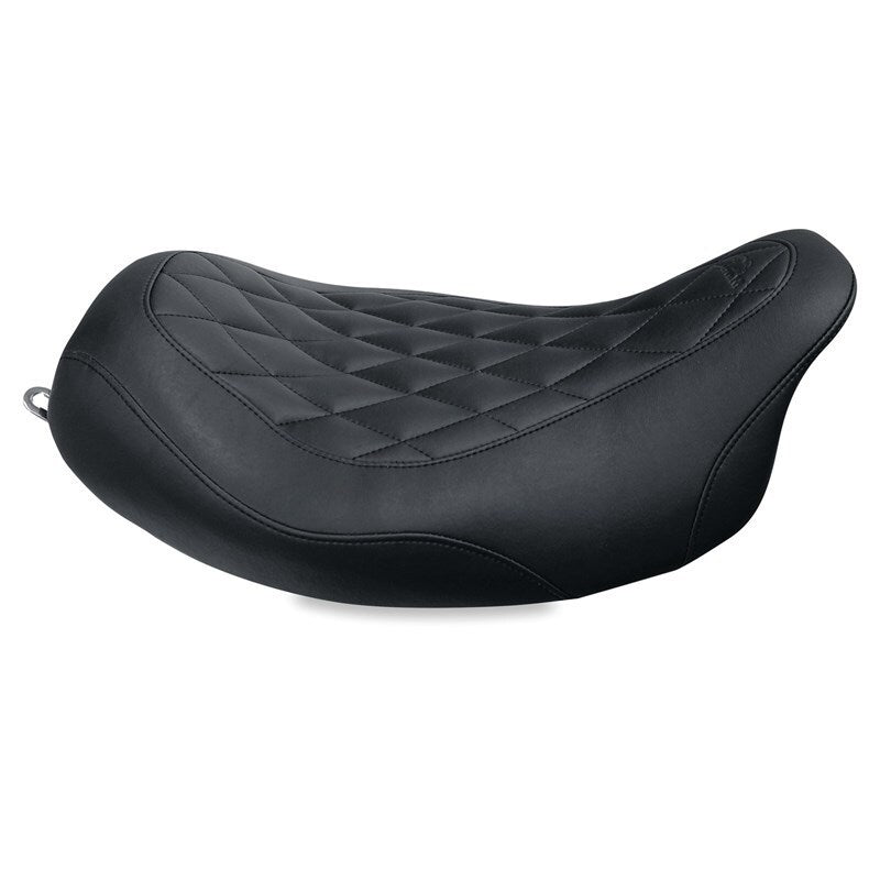 Mustang Motorcycle Mustang 08-21 Harley Electra Glide Std,Rd Glide,Rd King,Str Glide Solo Seat Diamond Stitch - Brown