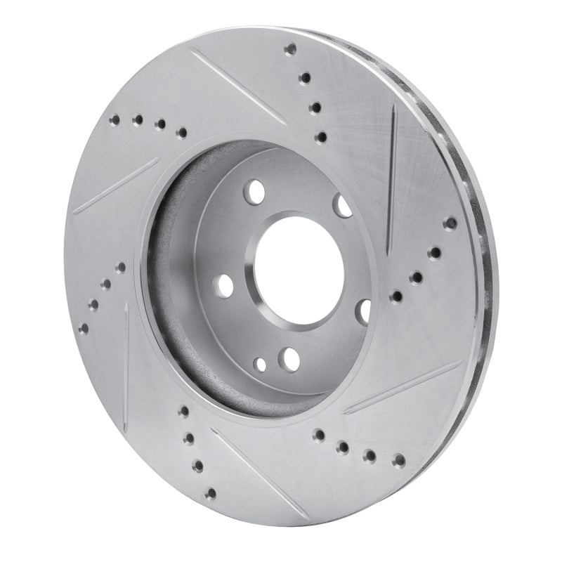 R1 Concepts R1 03-09 Mercedes-Benz E320 Front Left Drilled & Slotted Silver Brake Rotor