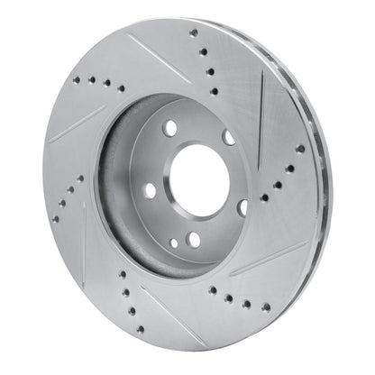 R1 Concepts R1 03-09 Mercedes-Benz E320 Front Left Drilled & Slotted Silver Brake Rotor