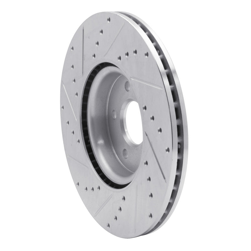 R1 Concepts R1 04-19 Ford Escape Front Right Drilled & Slotted Silver Brake Rotor