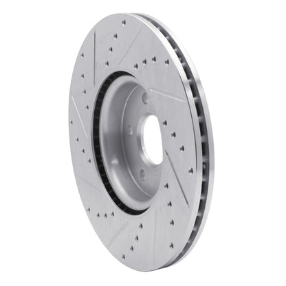 R1 Concepts R1 04-19 Ford Escape Front Right Drilled & Slotted Silver Brake Rotor