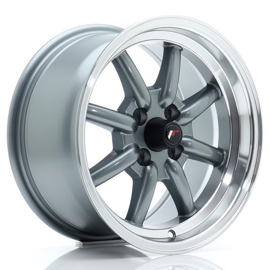 JR Wheels JR1915804H2073GML JR Wheels JR19 15x8 ET20 4x100 Gun Metal w/ Machined Lip