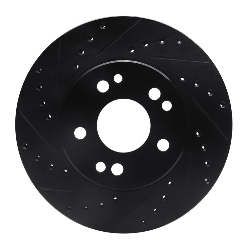 R1 Concepts R1 84-95 Mercedes-Benz E300 Front Left Drilled & Slotted Black Brake Rotor