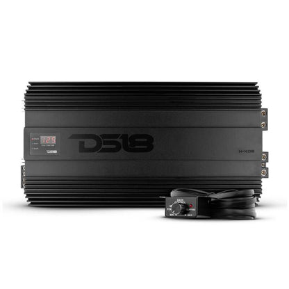 DS18 1-Channel Amp 15000 Burst/0.5ohm 8000/1ohm 4800/2ohm 2500/4ohm Watts RMS w/ Voltmeter Black