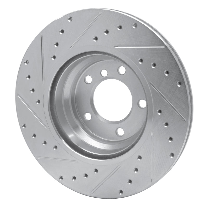 R1 Concepts R1 06-12 BMW 330I Front Right Drilled & Slotted Silver Brake Rotor