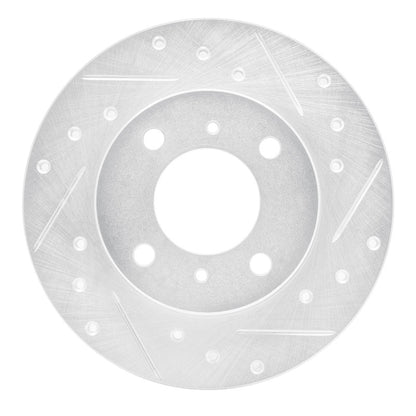 R1 Concepts R1 92-96 Dodge COLT Front Right Drilled & Slotted Silver Brake Rotor