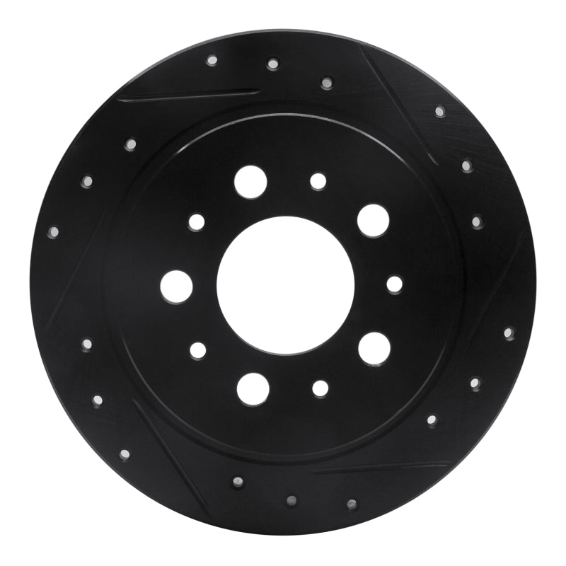 R1 Concepts R1 95-97 Volvo 960 Rear Right Drilled & Slotted Black Brake Rotor