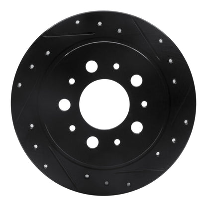 R1 Concepts R1 95-97 Volvo 960 Rear Right Drilled & Slotted Black Brake Rotor