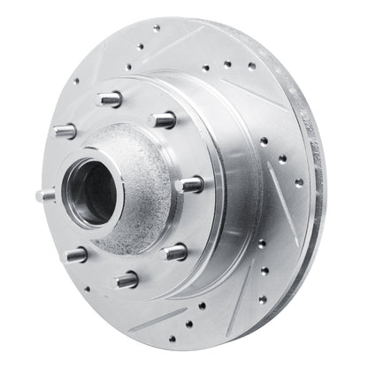 R1 Concepts R1 80-85 Ford E-250 Econoline Front Left Drilled & Slotted Silver Brake Rotor