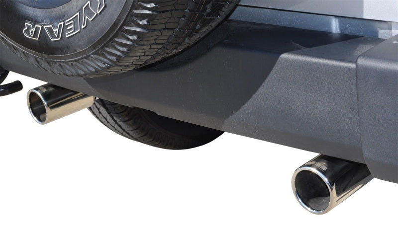 CORSA Performance Corsa 2007-2011 Jeep Wrangler 3.8L/12-14 Wrangler 3.6L Polished Sport Axle-Back Exhaust