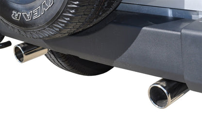 CORSA Performance Corsa 2007-2011 Jeep Wrangler 3.8L/12-14 Wrangler 3.6L Polished Sport Axle-Back Exhaust