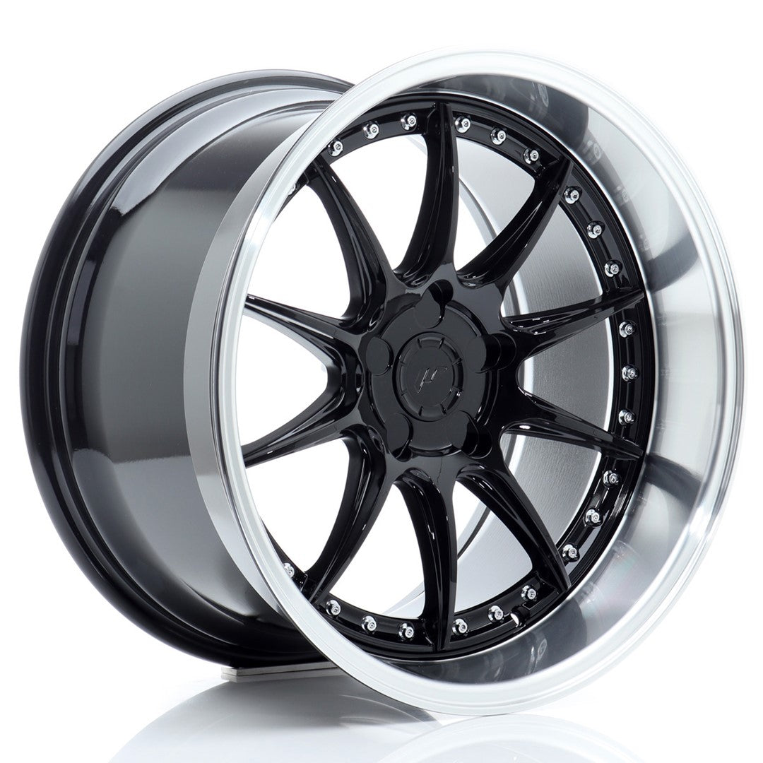 JR Wheels JR41181055X1572GBL JR Wheels JR41 18x10,5 ET15-25 5H BLANK Gloss Black w/ Machined Lip