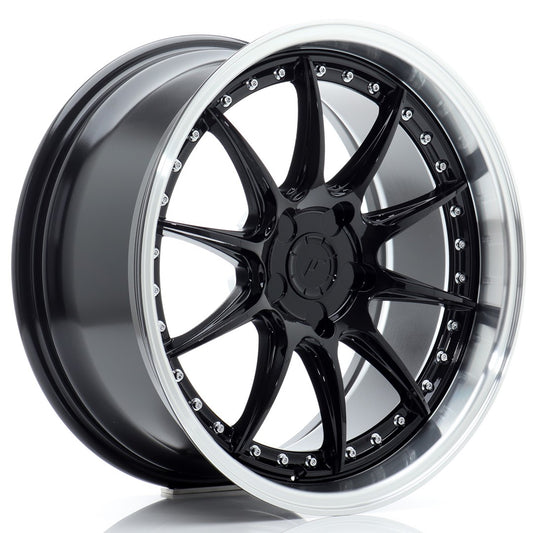 JR Wheels JR4118855X1572GBL JR Wheels JR41 18x8,5 ET15-35 5H BLANK Gloss Black w/ Machined Lip