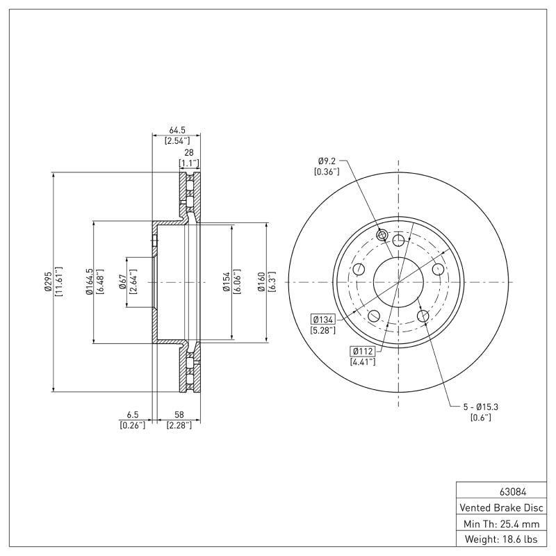 DFC 08-15 Mercedes-Benz SLK250 Front Brake Rotor
