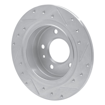 R1 Concepts R1 88-91 BMW M3 Rear Left Drilled & Slotted Silver Brake Rotor