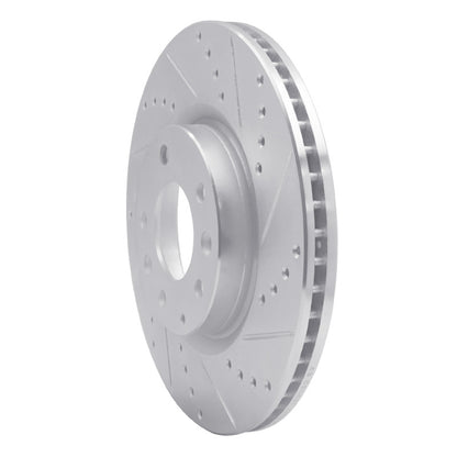 R1 Concepts R1 04-08 Mazda RX-8 Front Right Drilled & Slotted Silver Brake Rotor